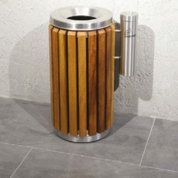Metal Trash Can