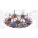 6 Person Mix Coffee Set Round Tray Nickel