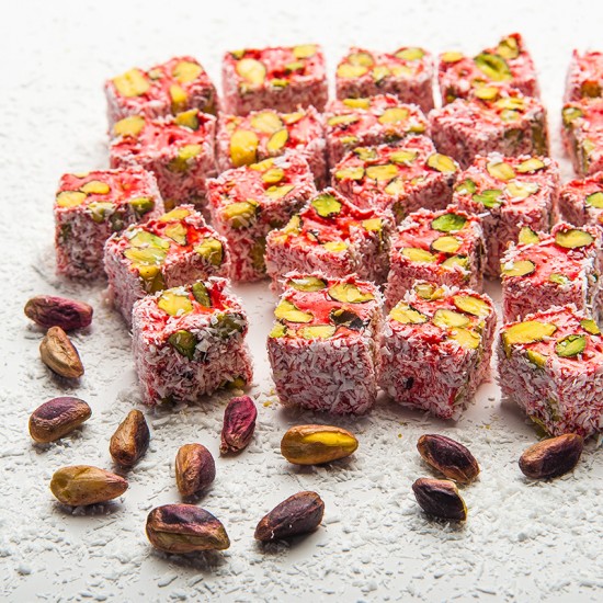 Double with Pistachio and Pomegranate