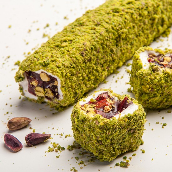 Pistachio Coated Mega Pasha with Pomegranate