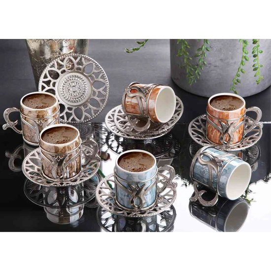 COLORED COFFEE CUP SET