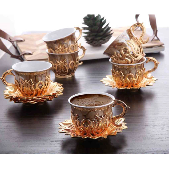 BROWN DESIGN COFFEE SET