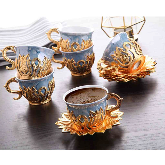  BLUE DESIGN COFFEE SET