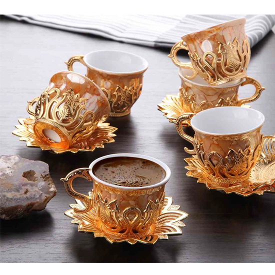 ORANGE DESIGN COFFEE SET