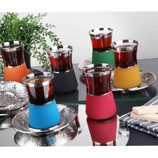 SEFA 6 PERSON COLORED TEA SET
