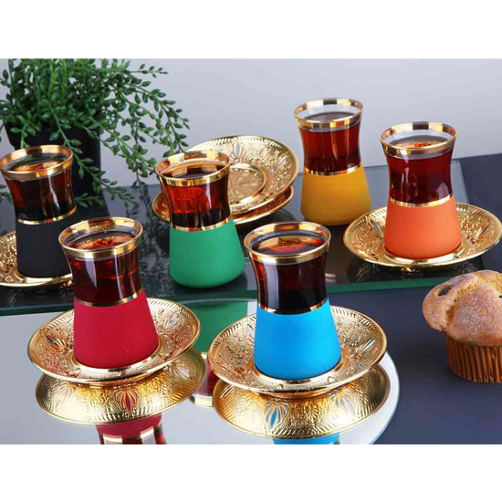 SEFA 6 PERSON COLORED TEA SET