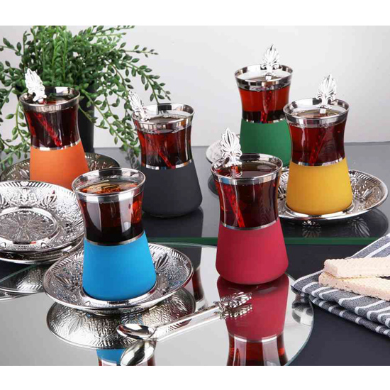 SEFA 6 PERSON COLORED TEA SET