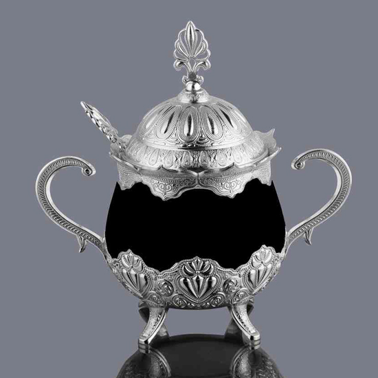 ROUND SUGAR BOWL WITH PORCELAIN