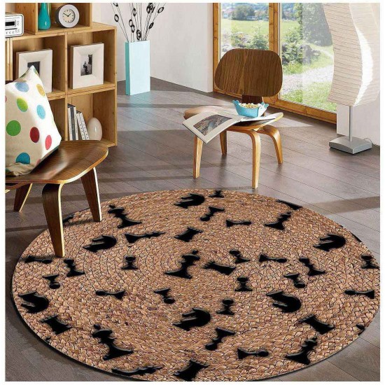 Jute Carpet Circule Shape