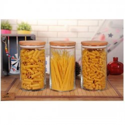 Wooden Lid Glass Jar 1400 CC Wooden Lid Glass Jar 1400 CC