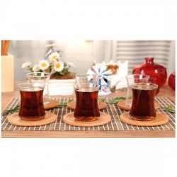 Wooden plate tea set 12 pack Wooden plate tea set 12 pack