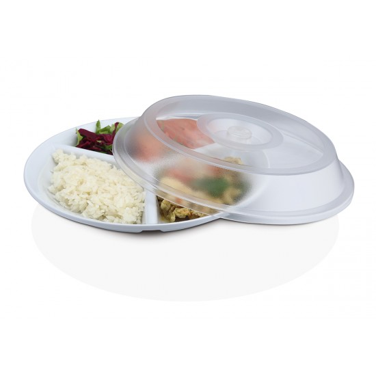 3-Compartment Plate with Cover