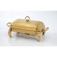 Rectangular serving plate with candle warmer