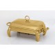 Rectangular serving plate with candle warmer